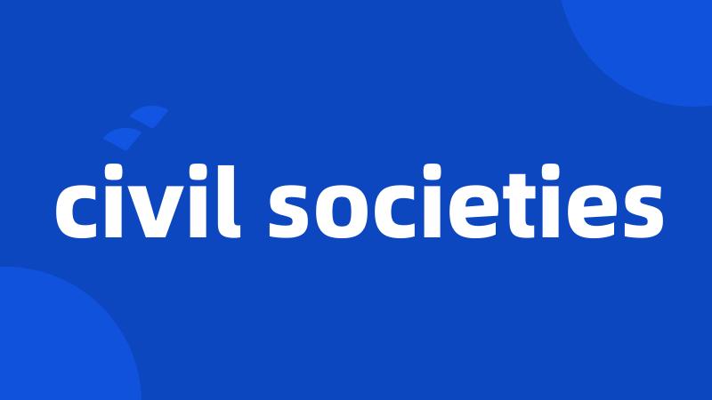 civil societies
