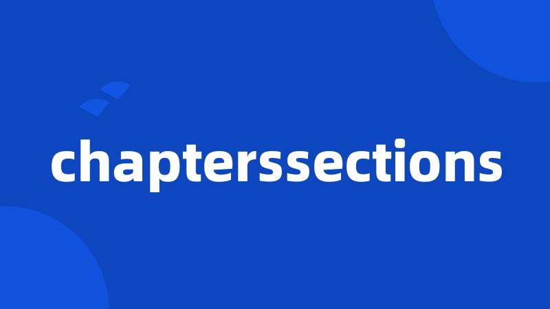 chapterssections