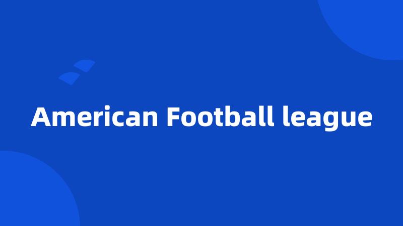 American Football league
