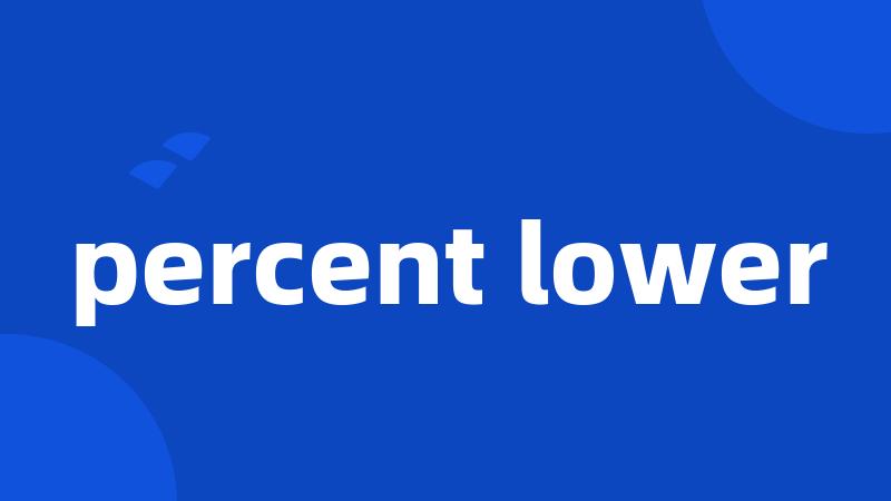 percent lower