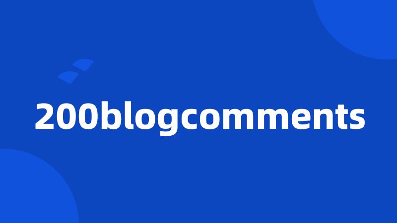 200blogcomments
