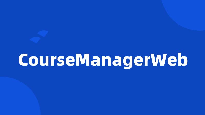 CourseManagerWeb