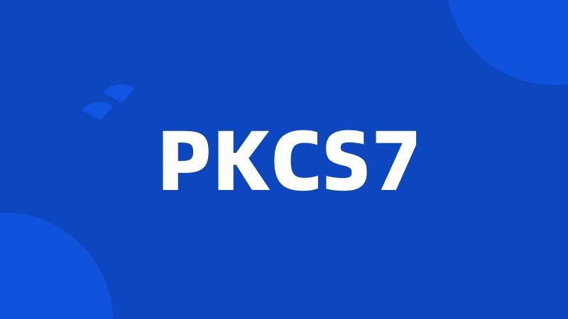 PKCS7