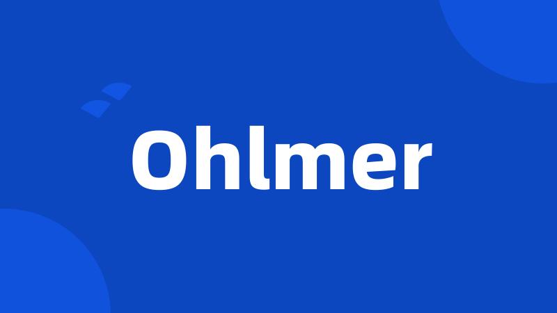 Ohlmer