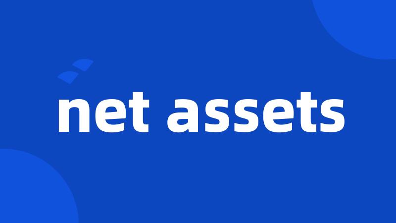 net assets