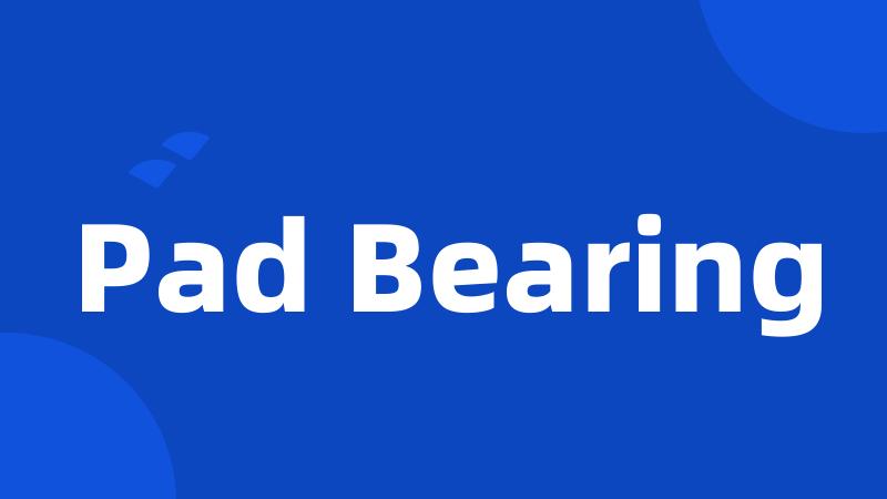 Pad Bearing