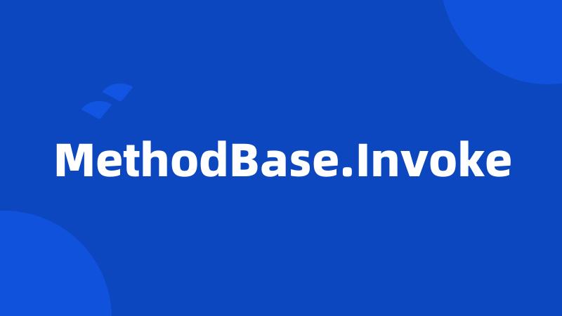 MethodBase.Invoke