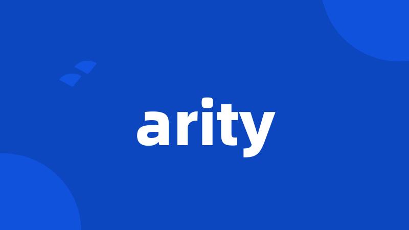 arity