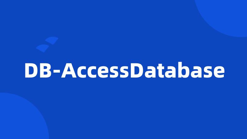 DB-AccessDatabase