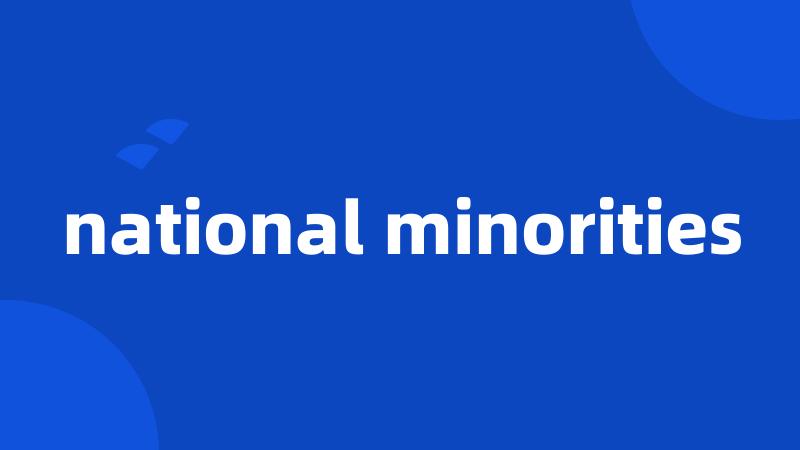 national minorities