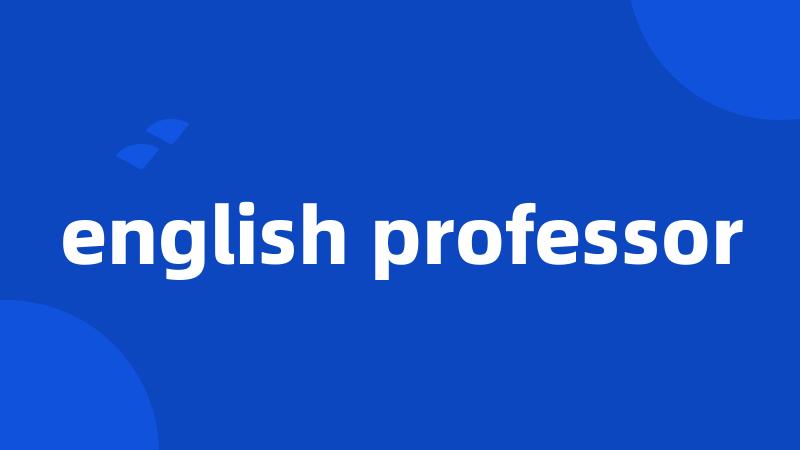 english professor