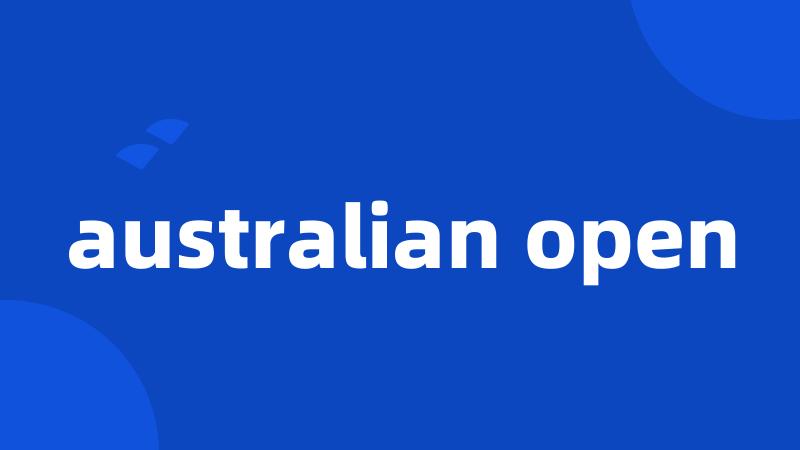 australian open