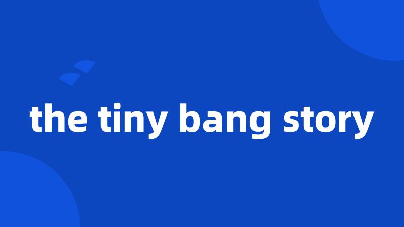 the tiny bang story