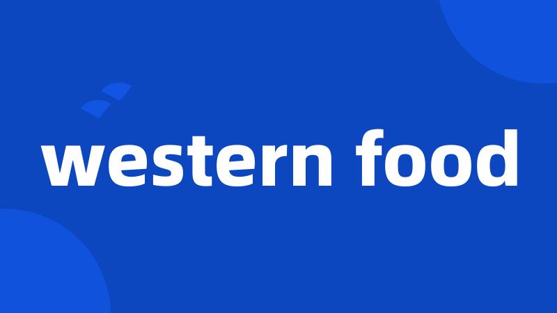 western food