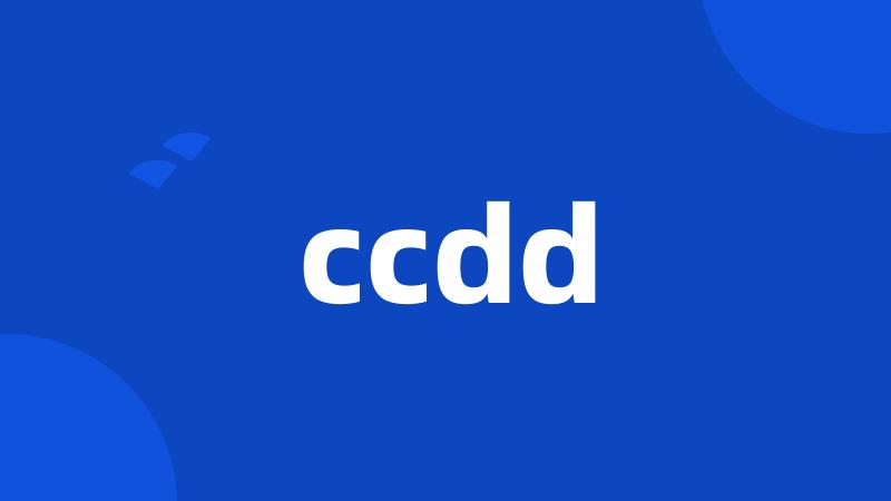 ccdd