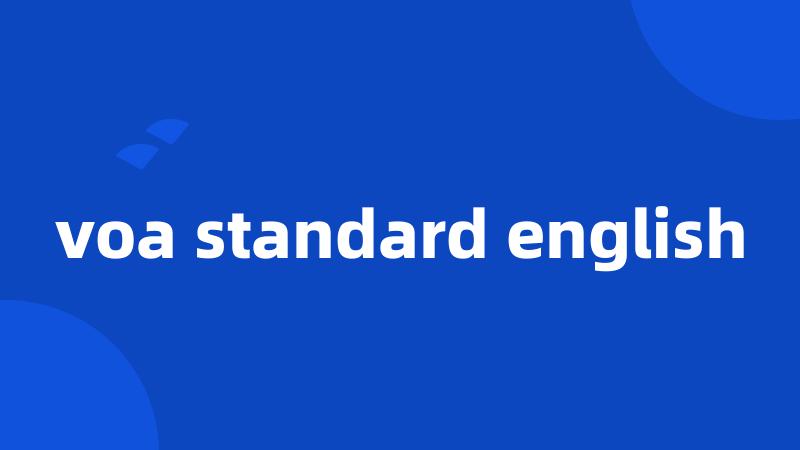 voa standard english