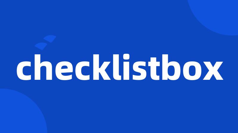 checklistbox