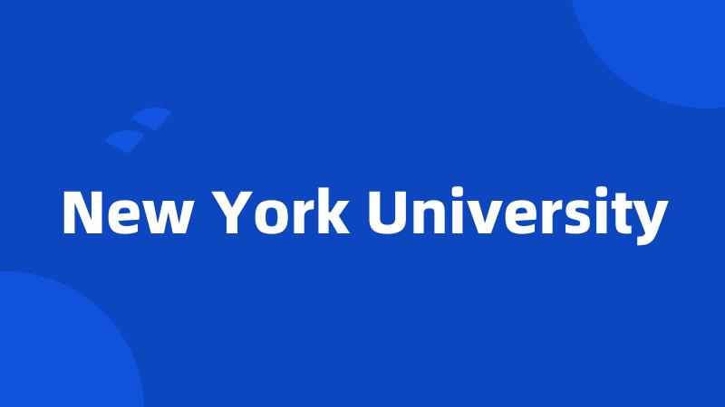 New York University