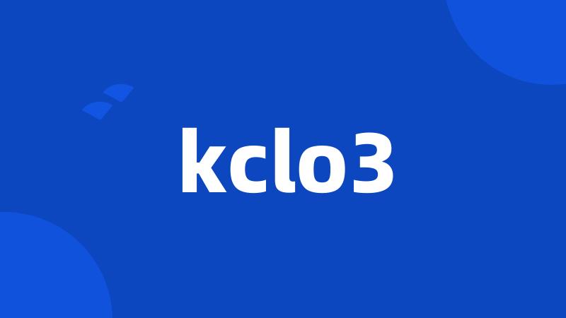 kclo3