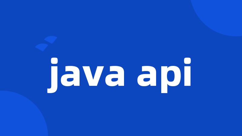 java api