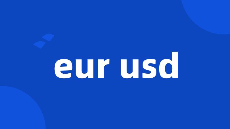 eur usd