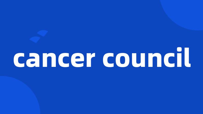 cancer council