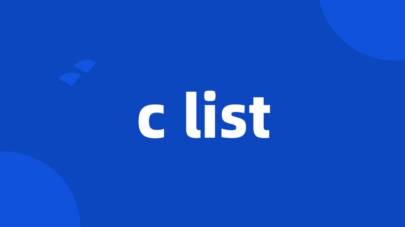 c list