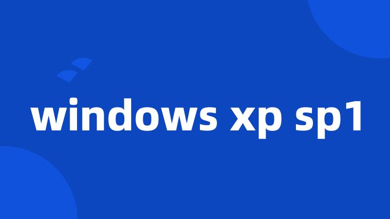 windows xp sp1