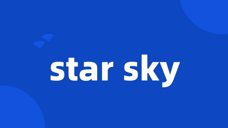 star sky