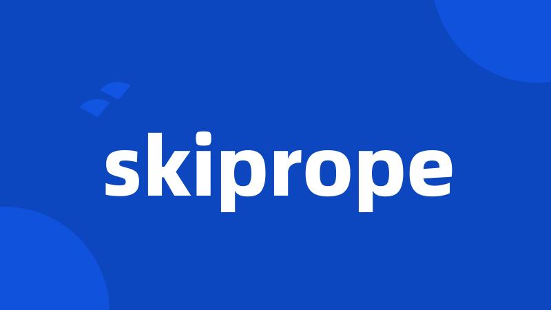 skiprope