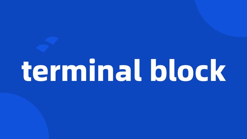 terminal block