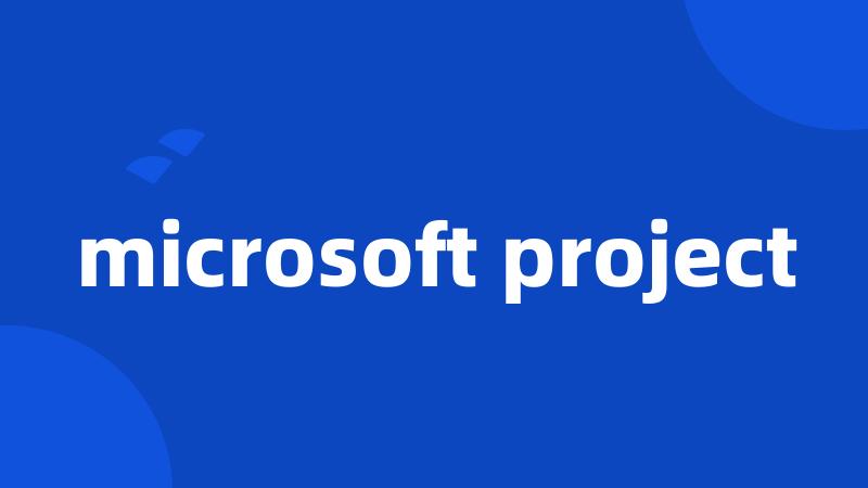 microsoft project