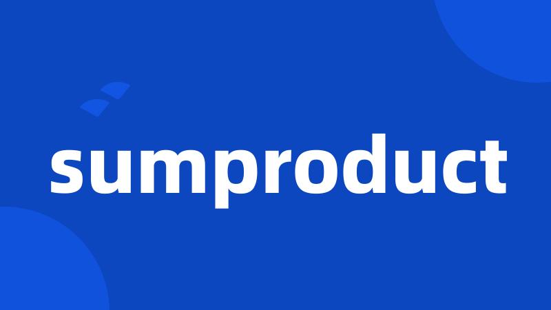 sumproduct