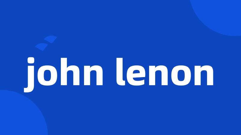 john lenon