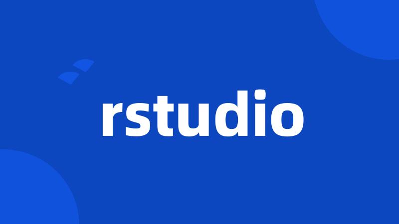 rstudio