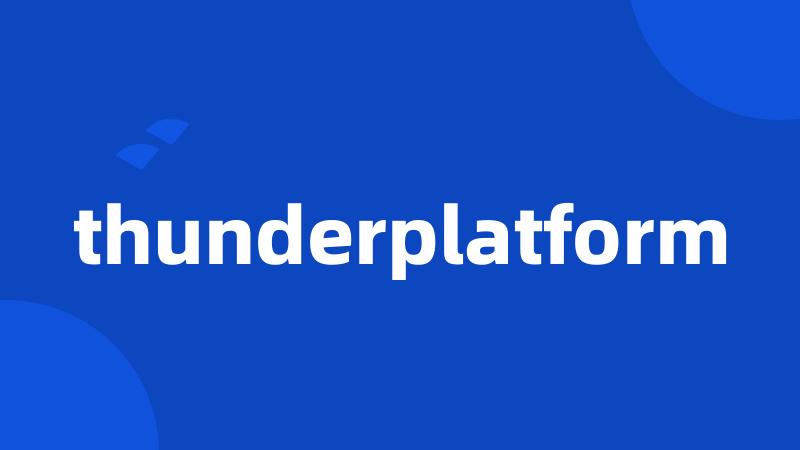 thunderplatform