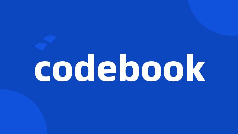 codebook