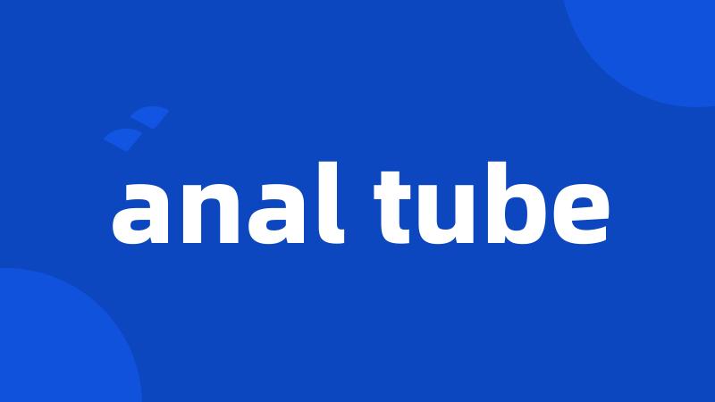 anal tube