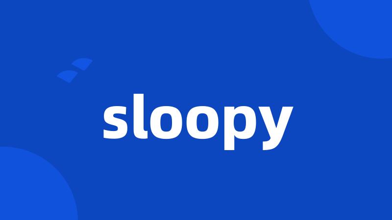 sloopy