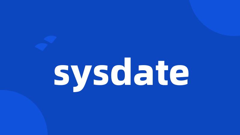 sysdate