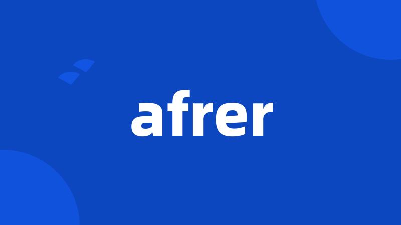 afrer