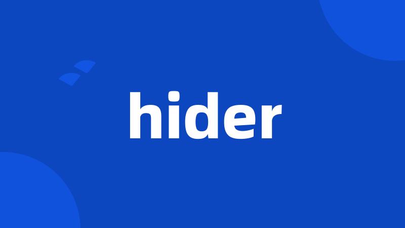 hider