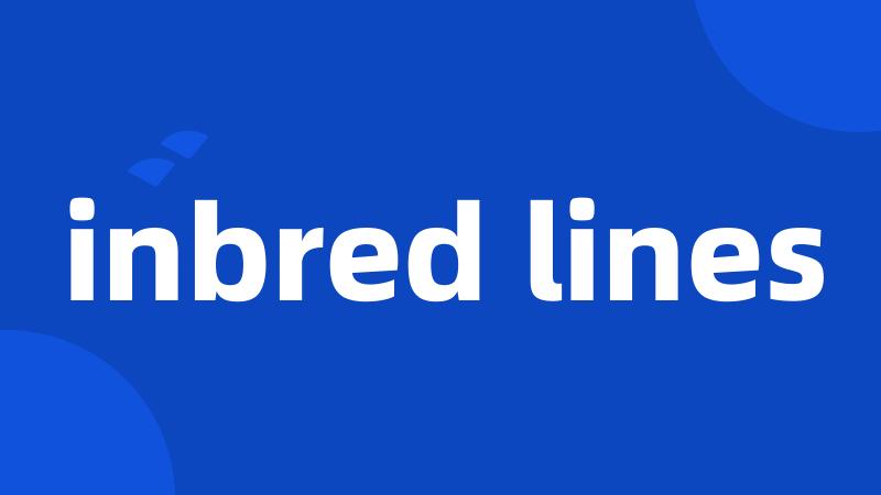 inbred lines