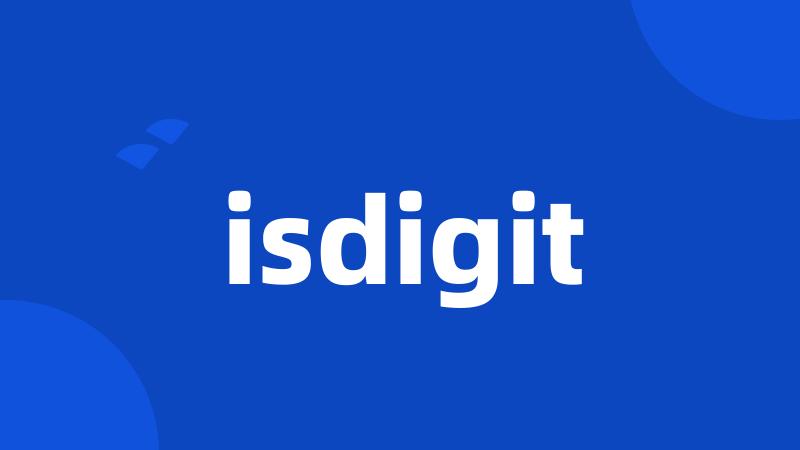 isdigit