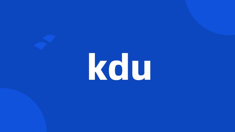 kdu