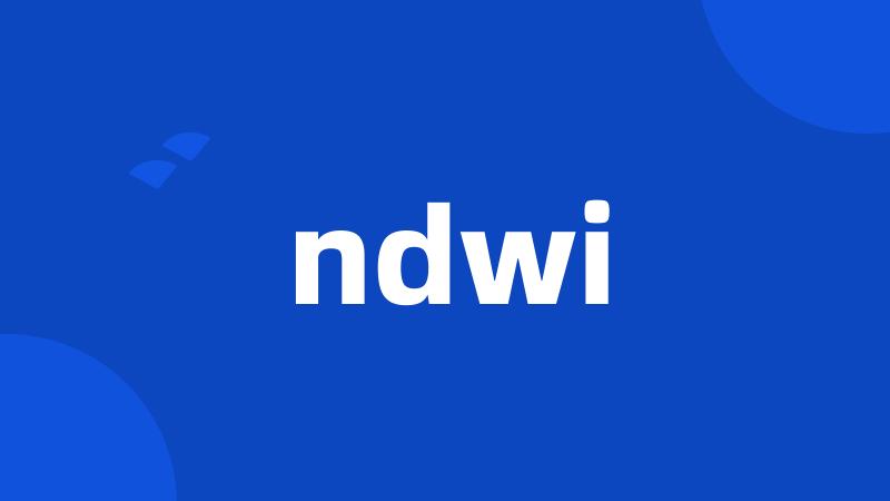 ndwi