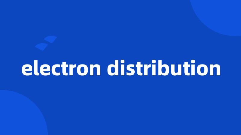 electron distribution