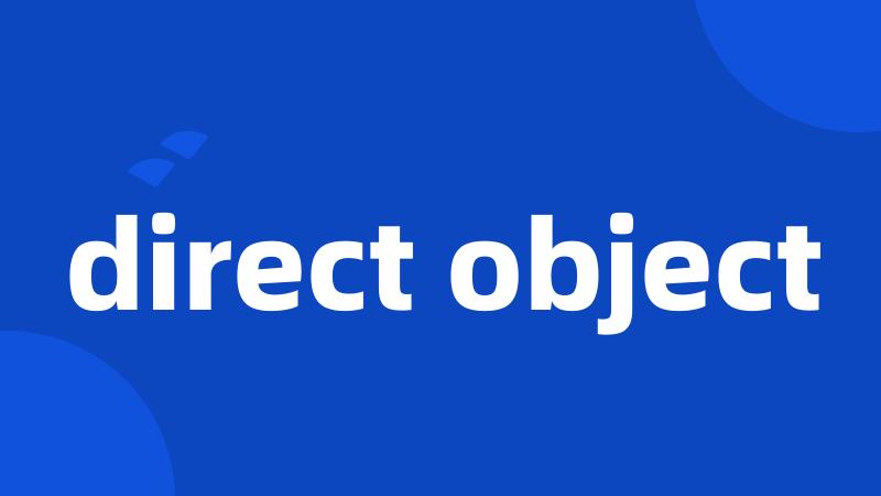 direct object