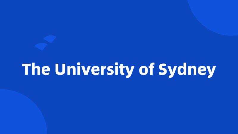 The University of Sydney