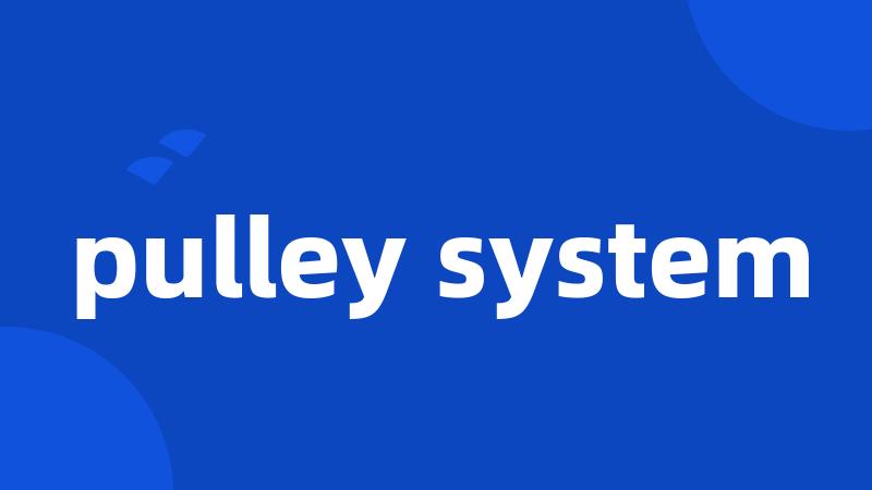 pulley system